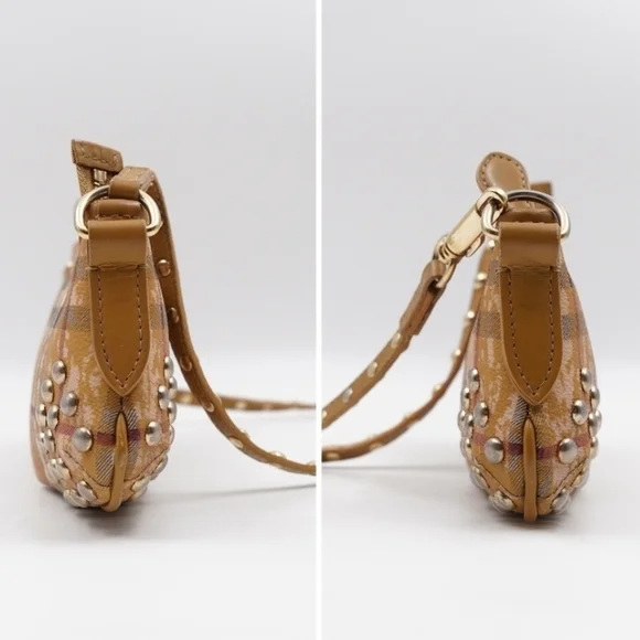 Burberry Haymarket Check Coated Canvas Studded Canterbury - Picture 4 of 11